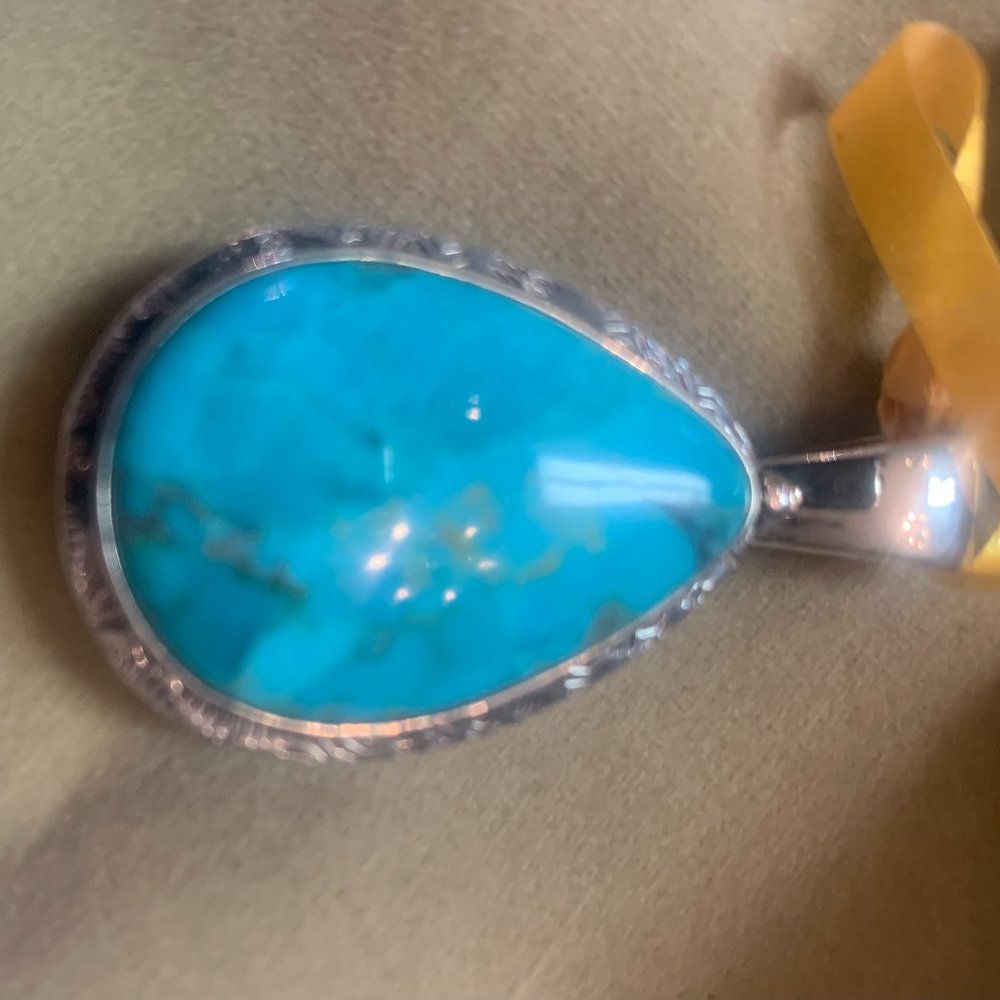 Sterling Silver / Turquoise Pendant with Hidden Compartment